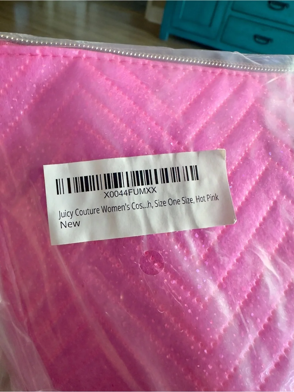 Juicy Couture Glitter Pink Cosmetic/Travel Pouch